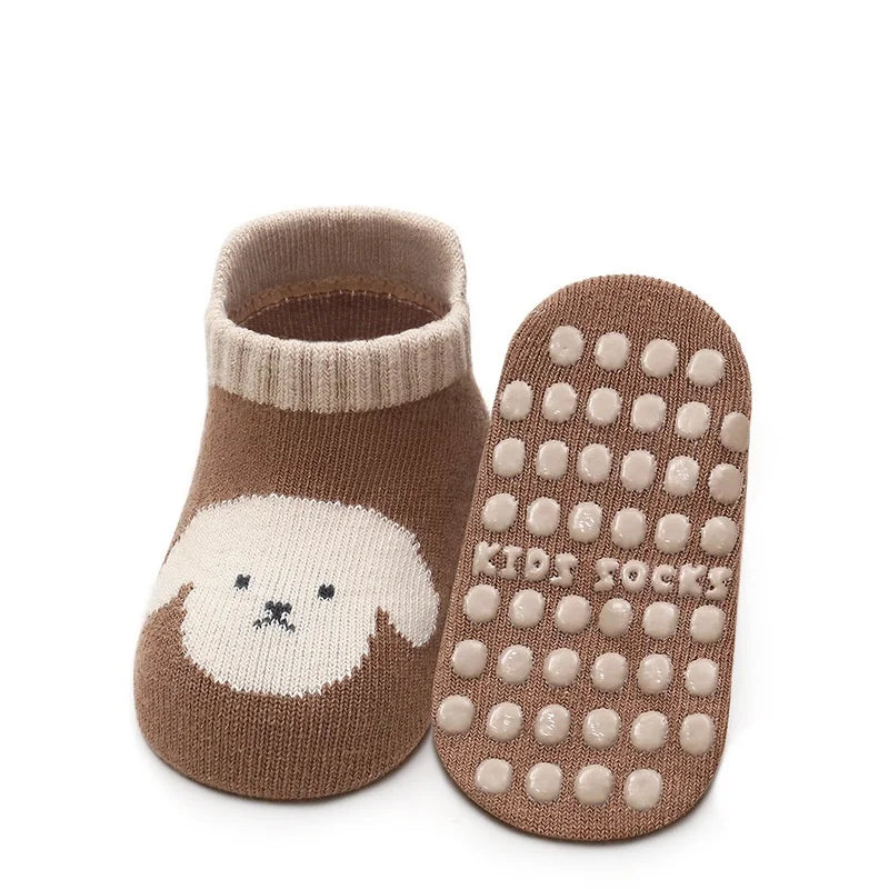 Kids Anti-Slip Floor Socks - Cotton Cartoon Toddler Gripper Socks
