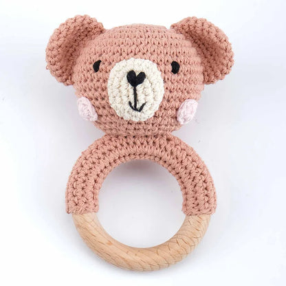 Handmade Amigurumi Cartoon Animal Baby Rattle