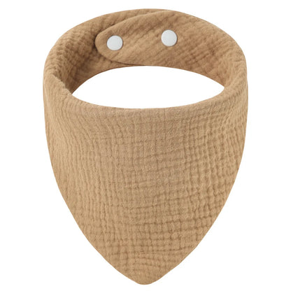 Solid Color Cotton Baby Bandana Bibs