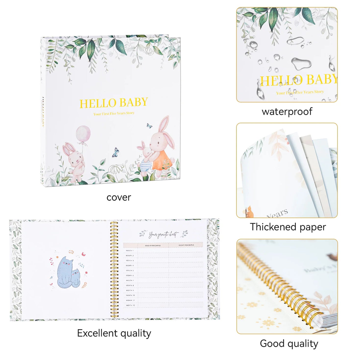 Baby Memory Book & Photo Album – First Year