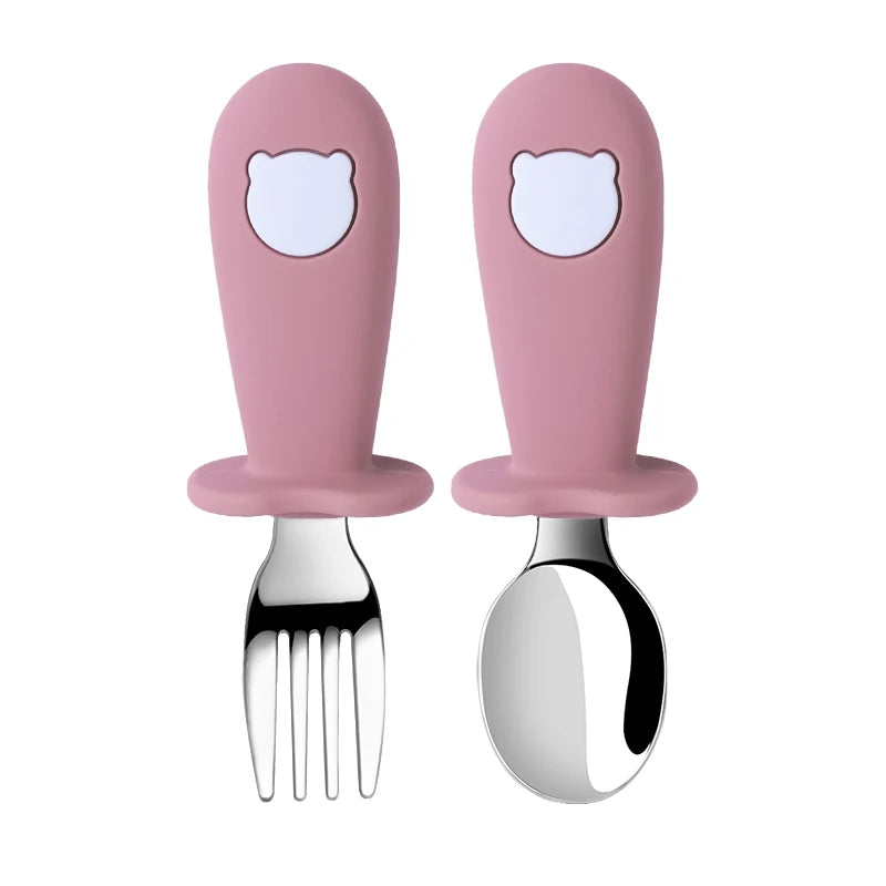 Baby Feeding Solid Food Spoon Fork Set