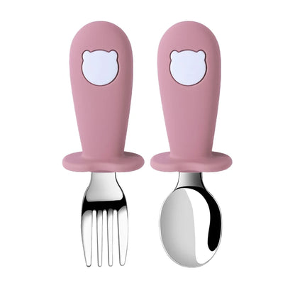 Baby Feeding Solid Food Spoon Fork Set