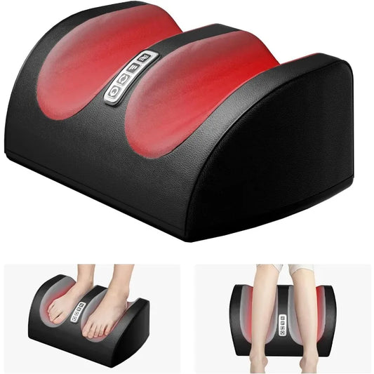 2-in-1 Shiatsu Foot & Calf Massager with Heat | Deep Tissue Roller Set