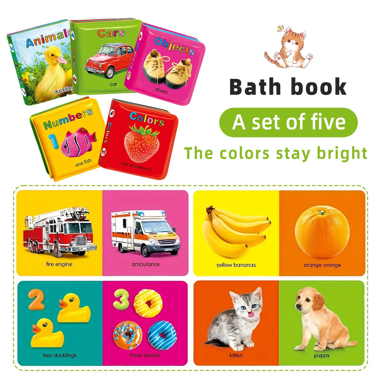 Educational Bathtime Learning Books for Infants