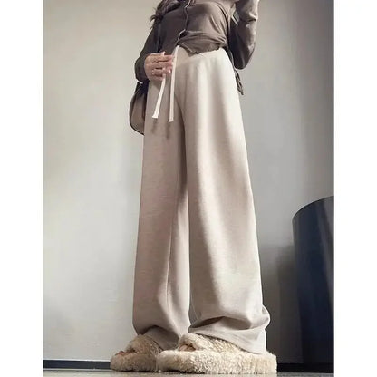 Maternity Low-Waisted Thin Wide-Leg Pants