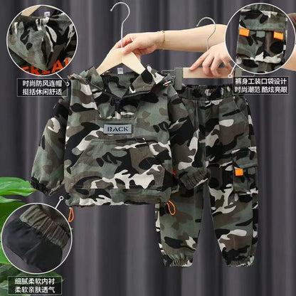 Baby Boys Coat & Pants Set – Spring/Autumn, Ages 2–6