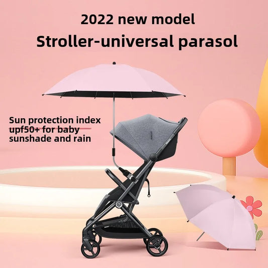 Universal UV Protection Sun and Rain Umbrella for Baby Strollers Tricycles Convenient for Parents