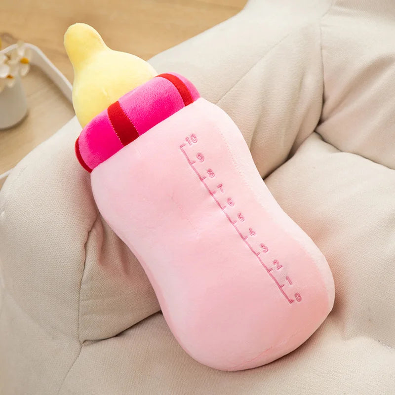 40/65CM New Milk Bottle Stuffed Plush Pillow Cushion Funny Cartoon Boba Plush Soft Toys Birthday Gifts
