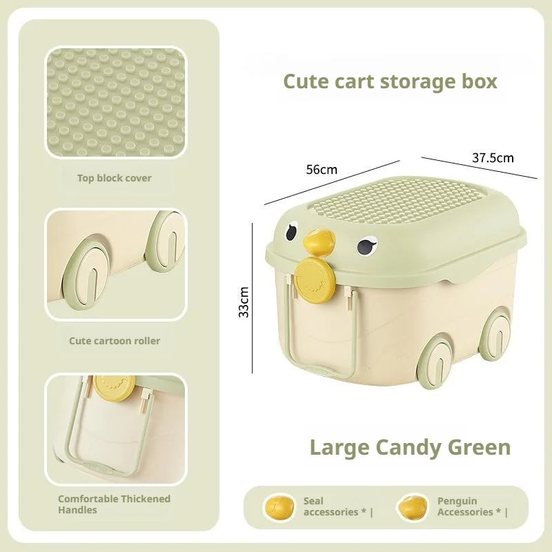 Cute Plastic Kids Toy Storage Organizer Bin