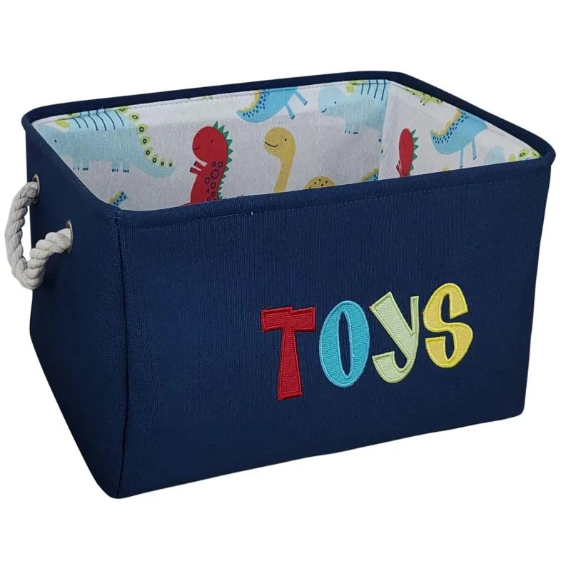 Foldable Canvas Laundry & Toy Storage Basket