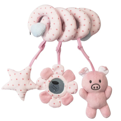Soft Hanging Mobile with Mirror, Rattles, and Squeaker