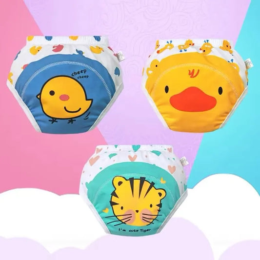 Baby Potty Training Pants Nappies Boys Girl Cotton Cloth Panties Reusable Underwear Washable Water Proof Diaper