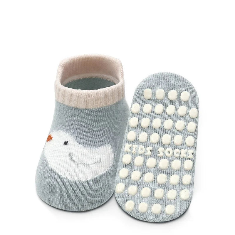 Kids Anti-Slip Floor Socks - Cotton Cartoon Toddler Gripper Socks