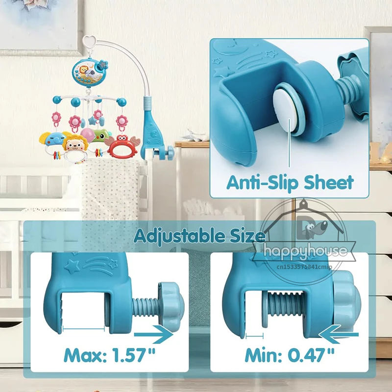 Remote Control Baby Crib Mobile: Music, Lights, & Projector