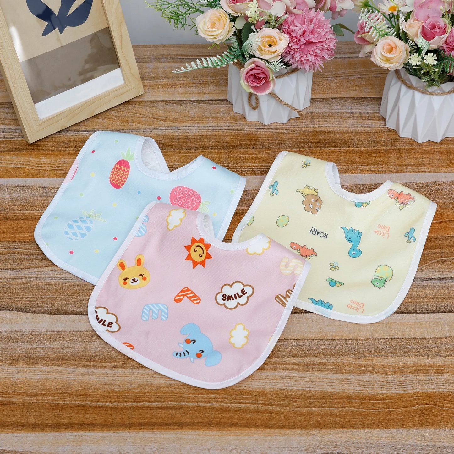 10-Pack Cotton Baby Bibs | Soft & Breathable Teething Set for Unisex