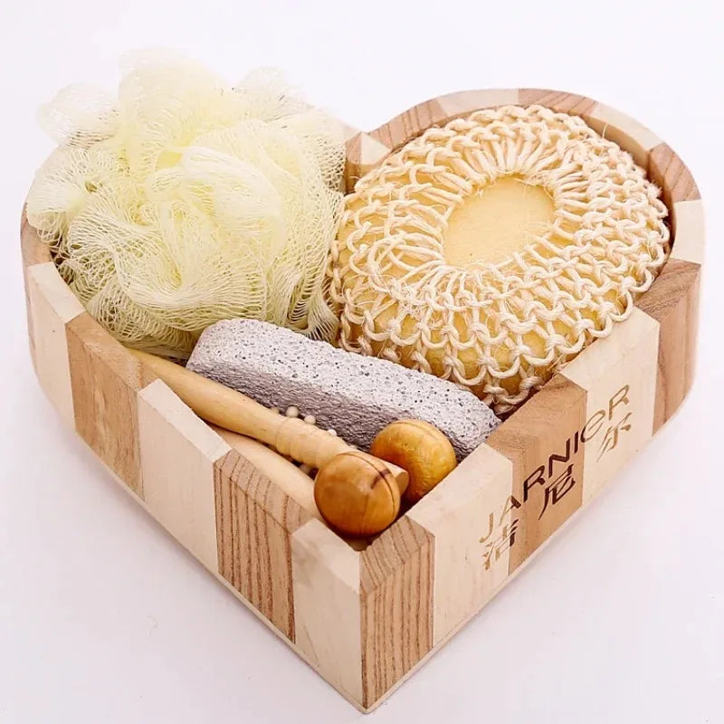 Deluxe Sisal Bath & Body Scrub Gift Set for Women
