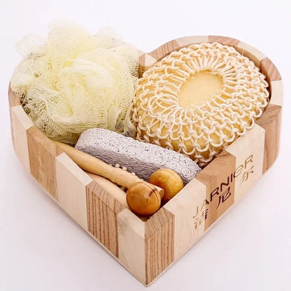 Deluxe Sisal Bath & Body Scrub Gift Set for Women