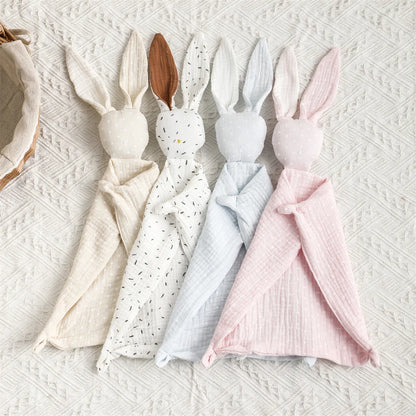 Breathable Muslin Cotton Bunny Soother Toy for Infants