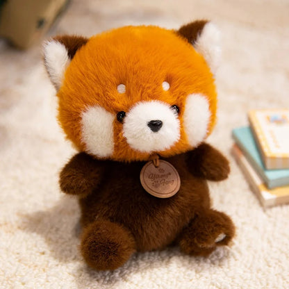 Cute Sitting Animal Plush Dolls: Red Panda, Fox, Sloth & More