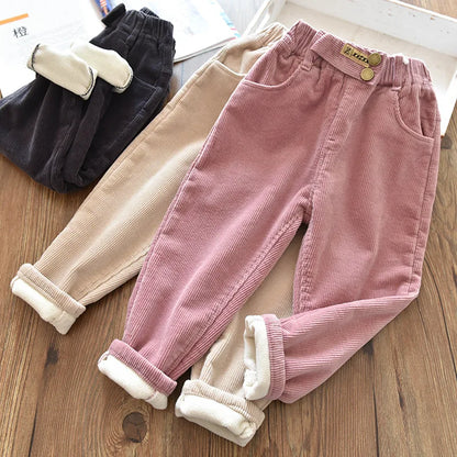 Children's Stretch Fleece Lined Corduroy Bottoms