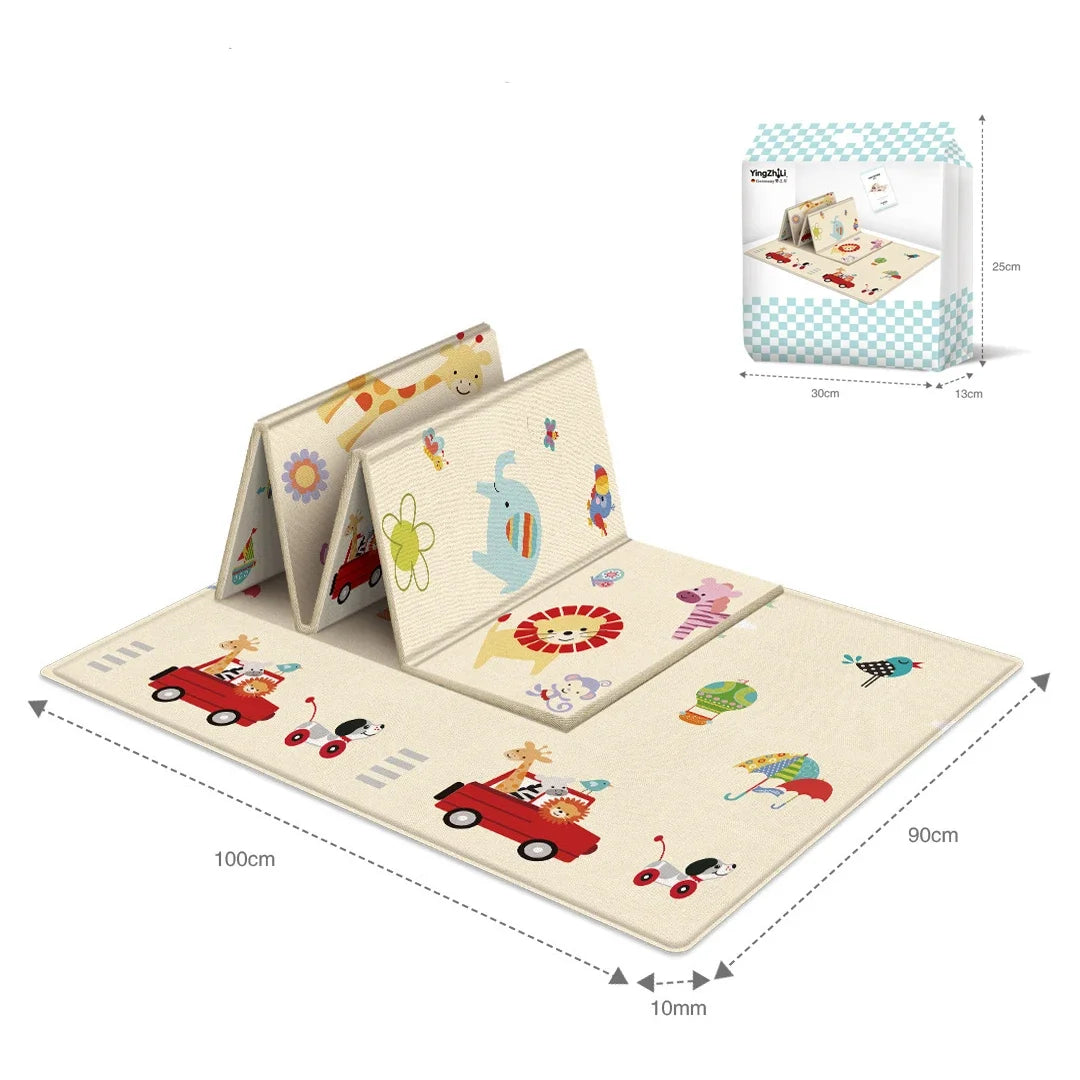 Large Folding Baby Crawling Mat - Double-Sided & Portable