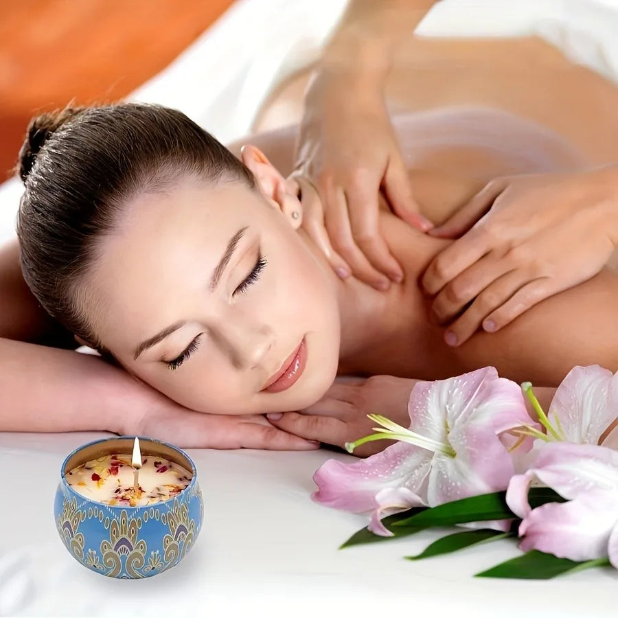 4-Piece Scented Candle Gift Set – Handcrafted Candles for Relaxation, Yoga & Bath Time