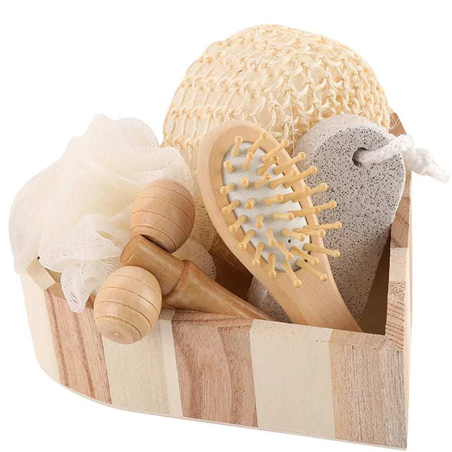 Deluxe Sisal Bath & Body Scrub Gift Set for Women