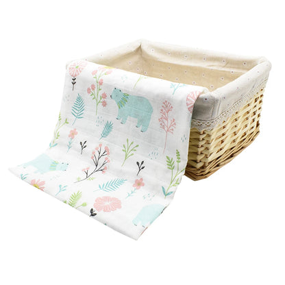 Large 100% Cotton Muslin Baby Swaddle Wrap (120x110cm)