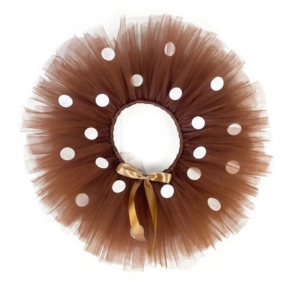 Girls Brown Deer/Reindeer Tutu Skirt Outfit
