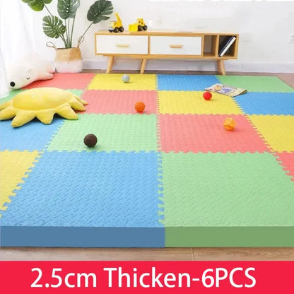 6-Piece Interlocking Puzzle Play Mat for Baby Gym