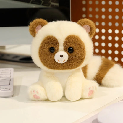 Cute Sitting Animal Plush Dolls: Red Panda, Fox, Sloth & More