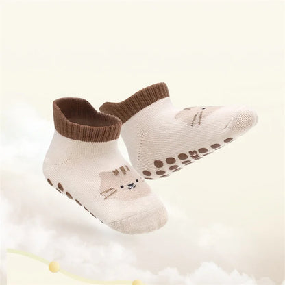 Kids Anti-Slip Floor Socks - Cotton Cartoon Toddler Gripper Socks