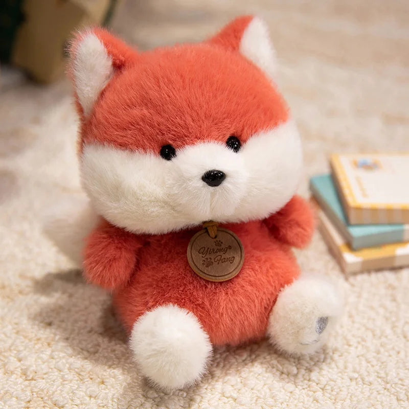 Cute Sitting Animal Plush Dolls: Red Panda, Fox, Sloth & More