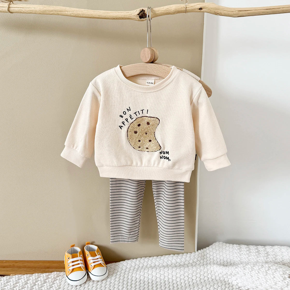 Cute Bread/Biscuits Toddler Outfit Set