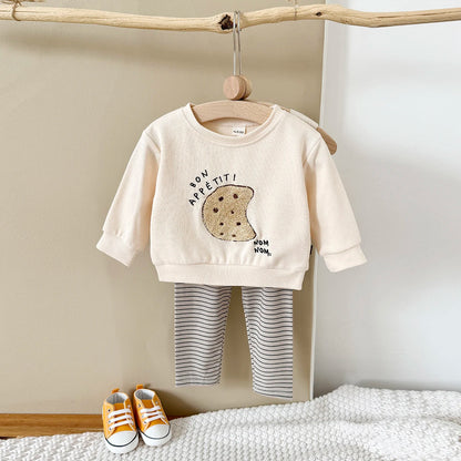 Cute Bread/Biscuits Toddler Outfit Set