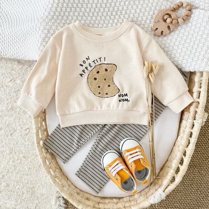Cute Bread/Biscuits Toddler Outfit Set