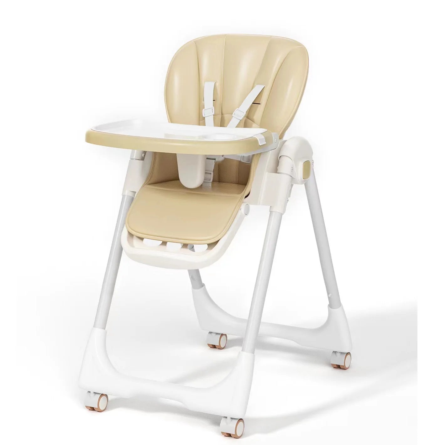 Sejoy Foldable Baby High Chair: Adjustable, Removable Double Tray