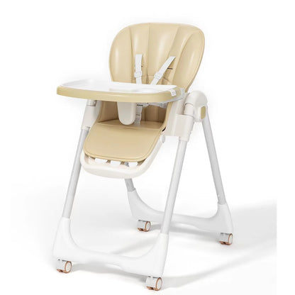 Sejoy Foldable Baby High Chair: Adjustable, Removable Double Tray