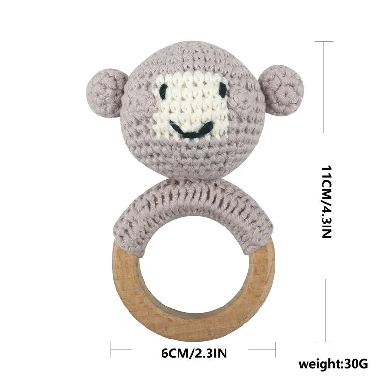 Handmade Amigurumi Cartoon Animal Baby Rattle