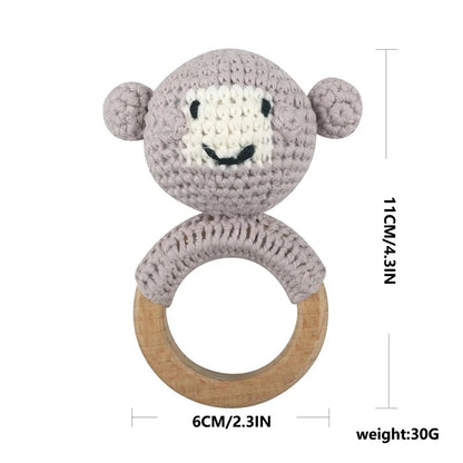 Handmade Amigurumi Cartoon Animal Baby Rattle