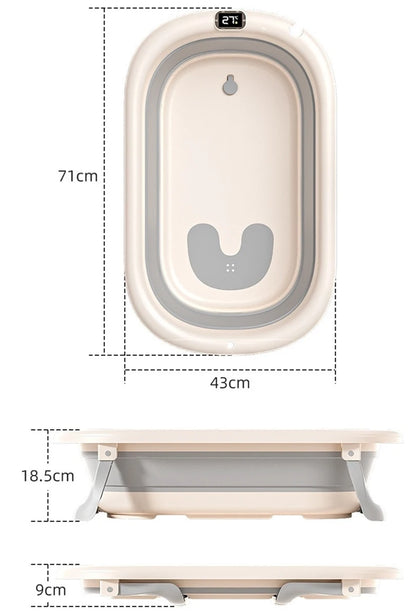 Space-Saving Collapsible Baby Bath with Cushion