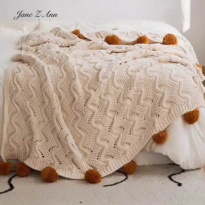 Knitted Wool Ball Newborn Photo Prop & Basket Filler