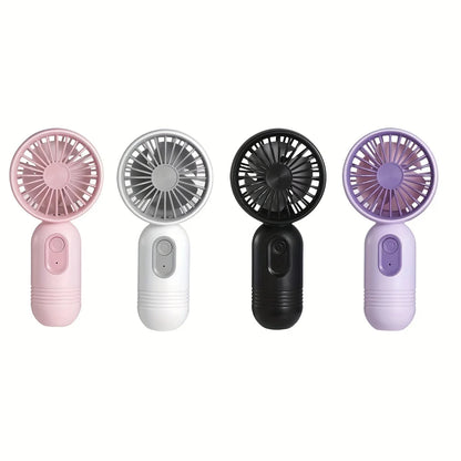 Mini Portable Handheld Fan: 3-Speed USB Rechargeable