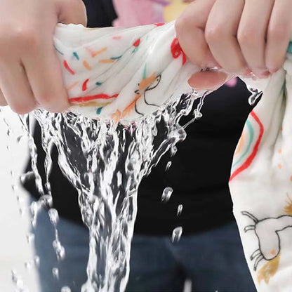 4-Layer Cotton Gauze Baby Bathrobe & Swaddle