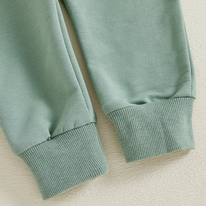 Cute Infant Long-Sleeve Sweatshirt & Bottoms Set