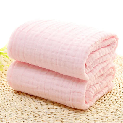Soft 6-Layer Muslin Baby Bath Towel & Swaddle Wrap