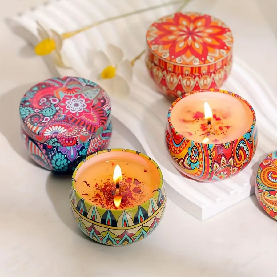 Handcrafted Aromatherapy Candle Set for Home & Yoga