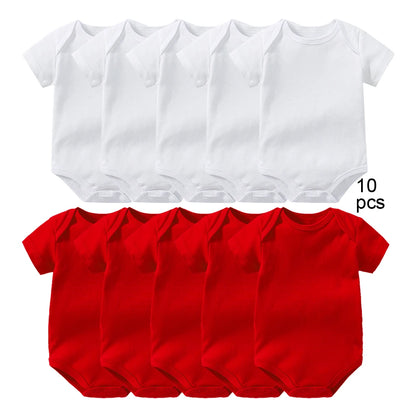 Basic Solid Grows & Jumpers Set for Infants (10 Pieces)