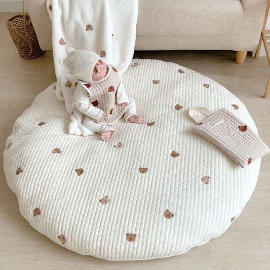 Embroidered Circular Crawling Mat