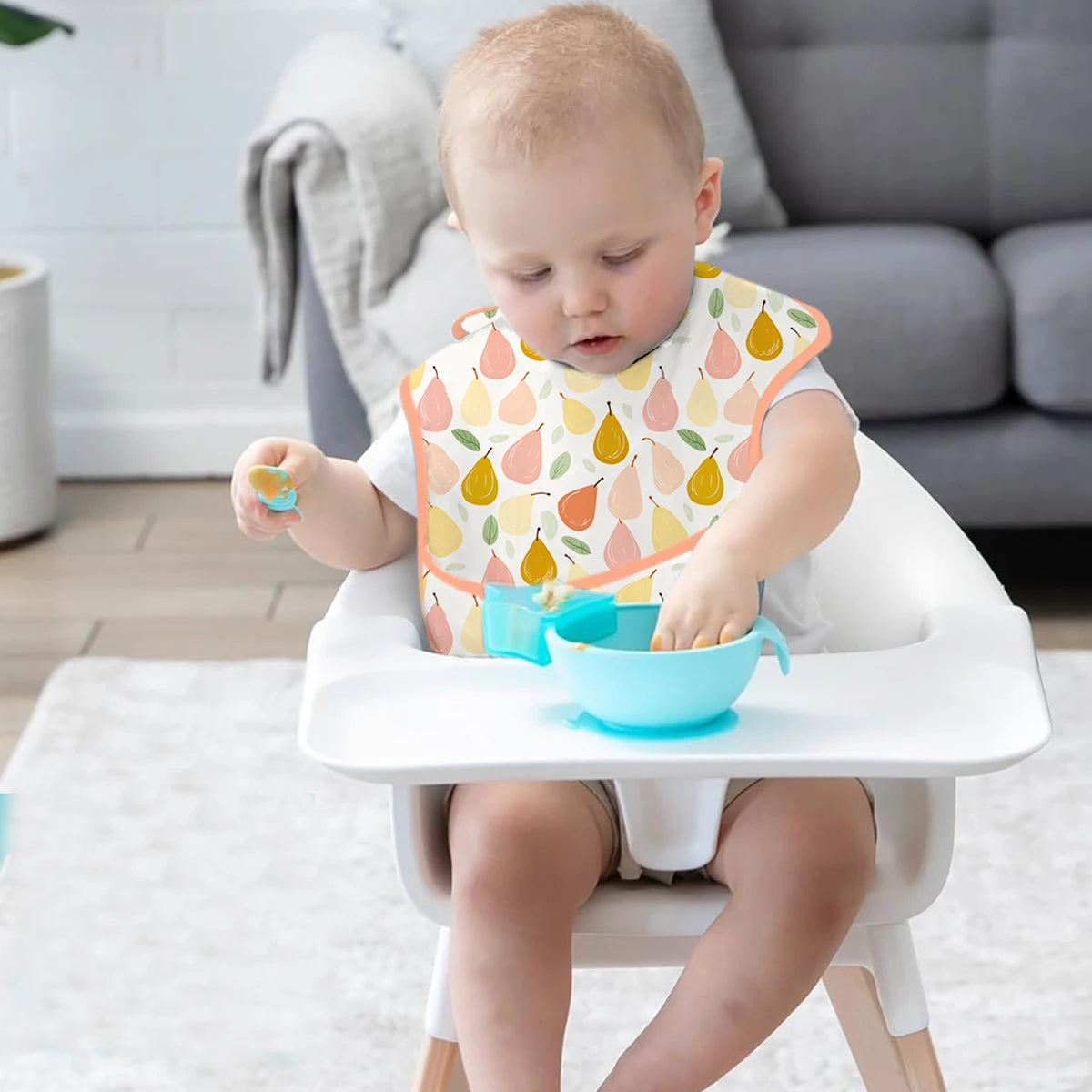 HappyFlute 3-Pack Waterproof PUL Bibs | Reusable Animal Print Set